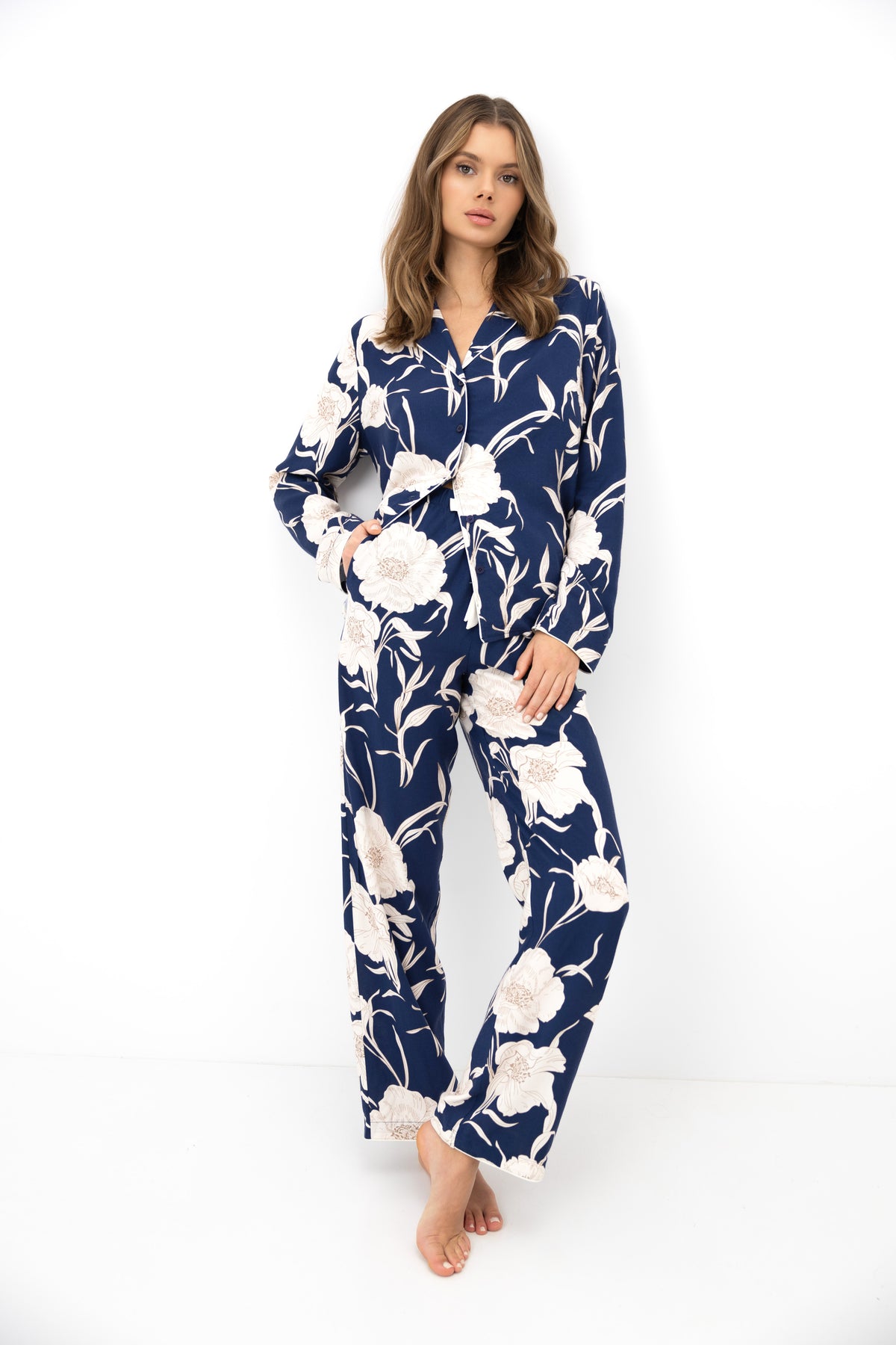 Pijama Mujer Sensis Vaya Viscosa – Azul Marino Floral