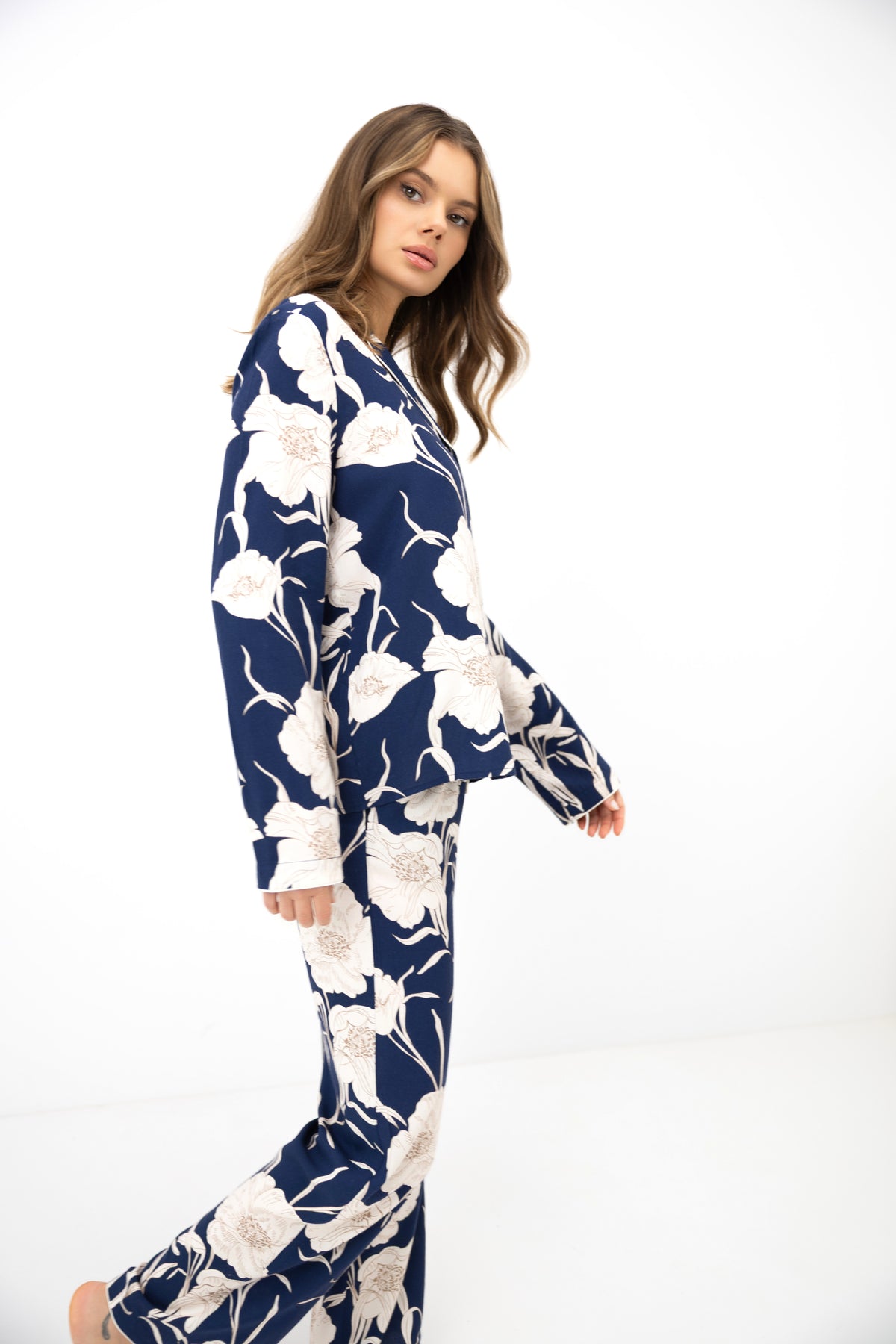 Pijama Mujer Sensis Vaya Viscosa – Azul Marino Floral