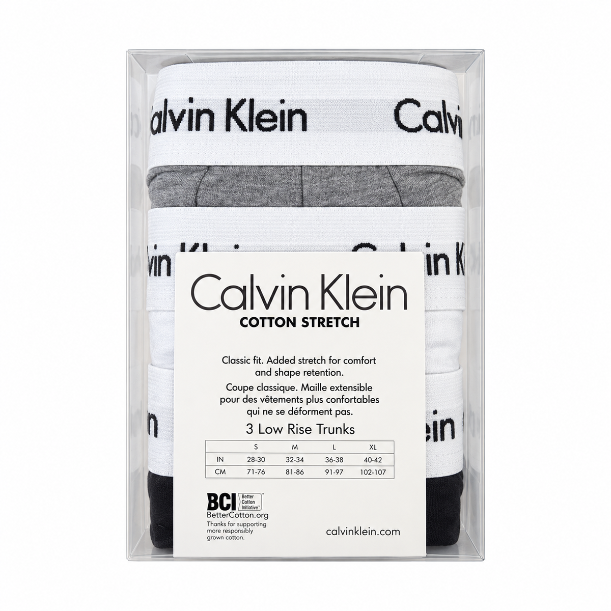 Pack de 3 bóxers Calvin Klein Cotton Stretch de tiro bajo U2664G