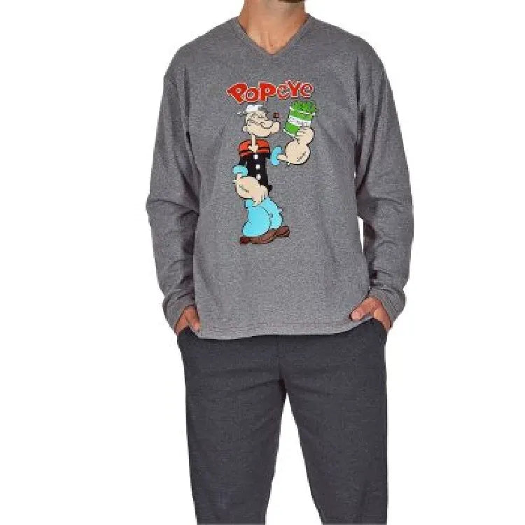 Pijama largo hombre Popeye 100% algodón – Dormen