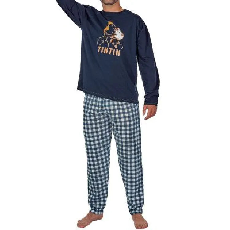 Pijama largo hombre Tintin 100% algodón – Dormen