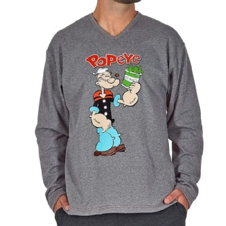 Pijama largo hombre Popeye 100% algodón – Dormen