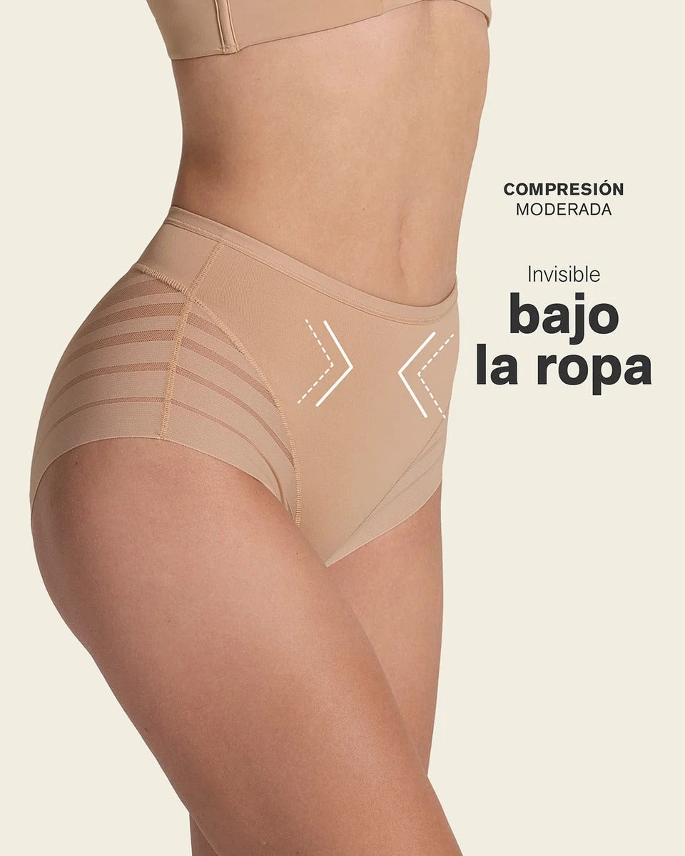Braga faja de talle alto con bandas de tul Leonisa 012903