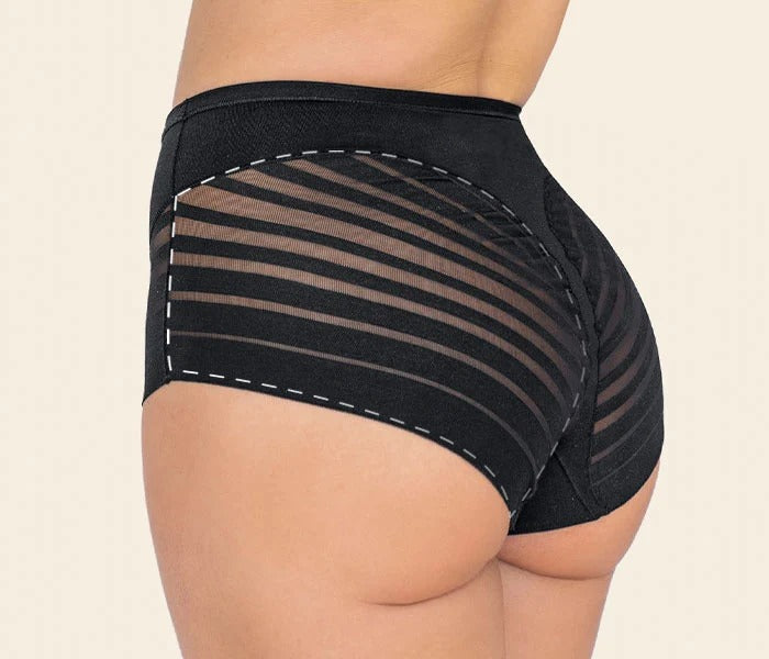 Braga faja de talle alto con bandas de tul Leonisa 012903