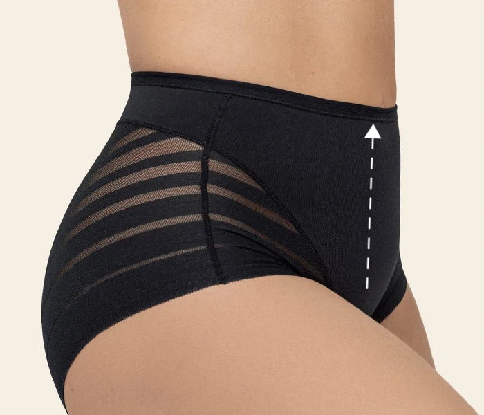 Braga faja de talle alto con bandas de tul Leonisa 012903
