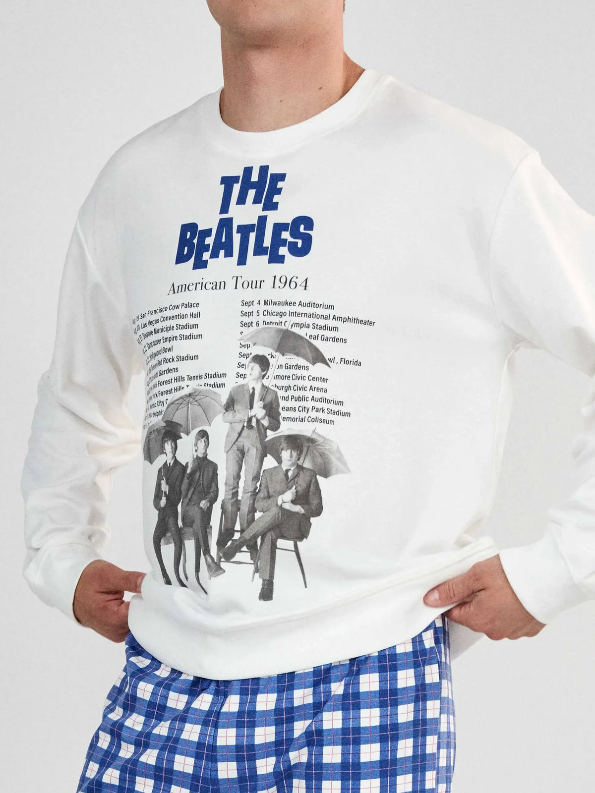 Pijama hombre The Beatles con pantalón de rayas - Gisela