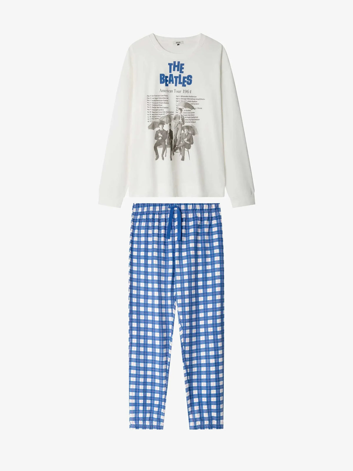 Pijama hombre The Beatles con pantalón de rayas - Gisela